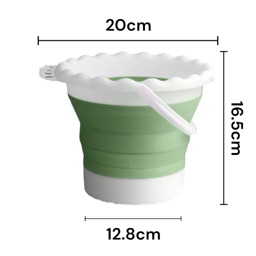 Silicon Foldable Painting Bucket + Brush Holder