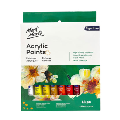 Mont Marte Acrylic Colour Paint Set Signature 12ml 18pcs