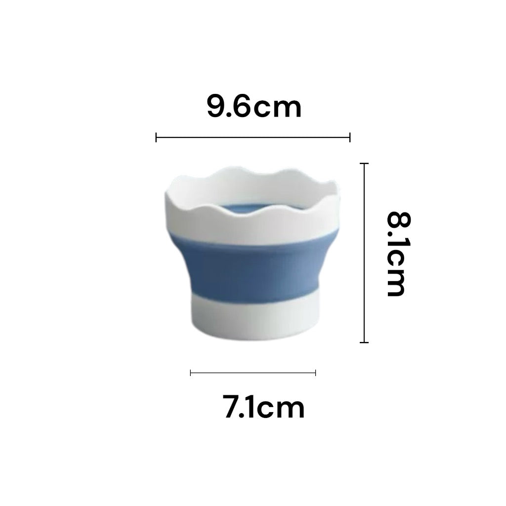 Silicon Foldable Painting Bucket + Brush Holder