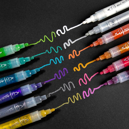 Mont Marte Metallic Acrylic Paint Pens 12pcs