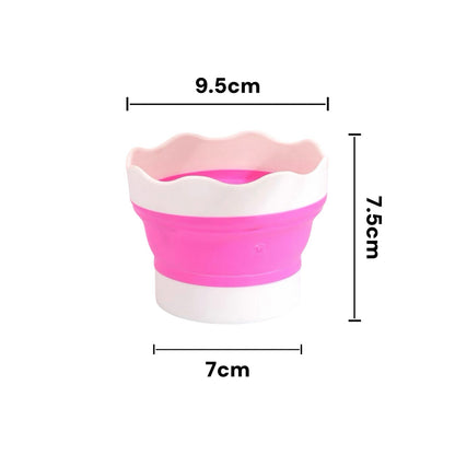 Silicon Foldable Painting Bucket + Brush Holder