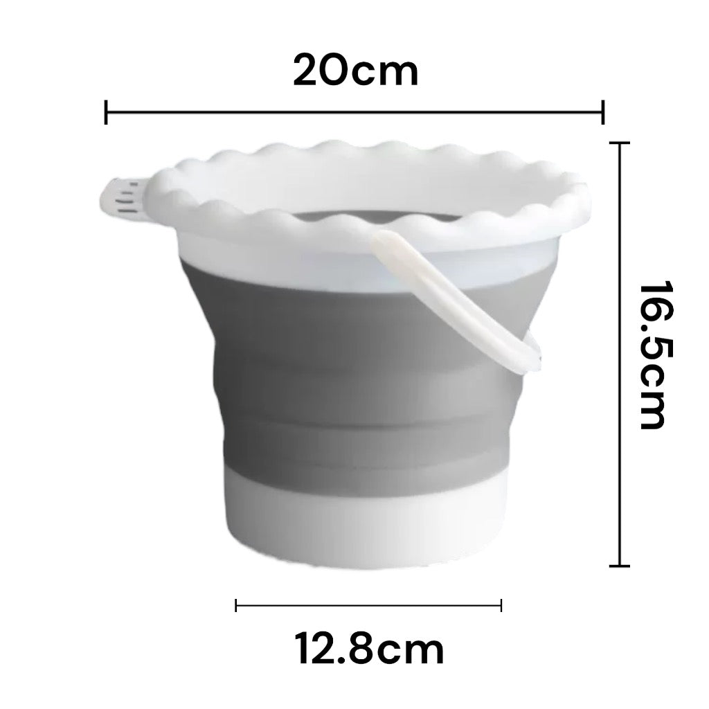 Silicon Foldable Painting Bucket + Brush Holder