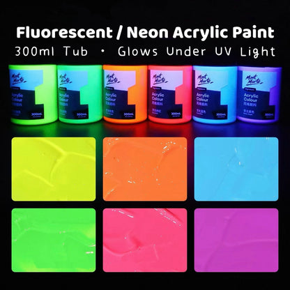 Mont Marte Fluorescent Acrylic Paint 300ml