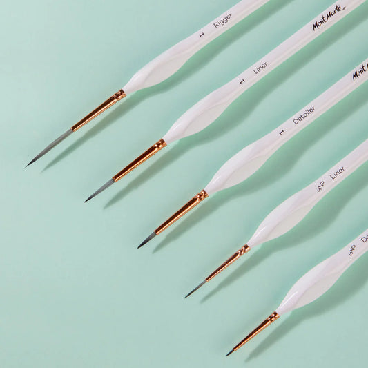 Mont Marte Detail & Liner Taklon Brush Set 5pcs