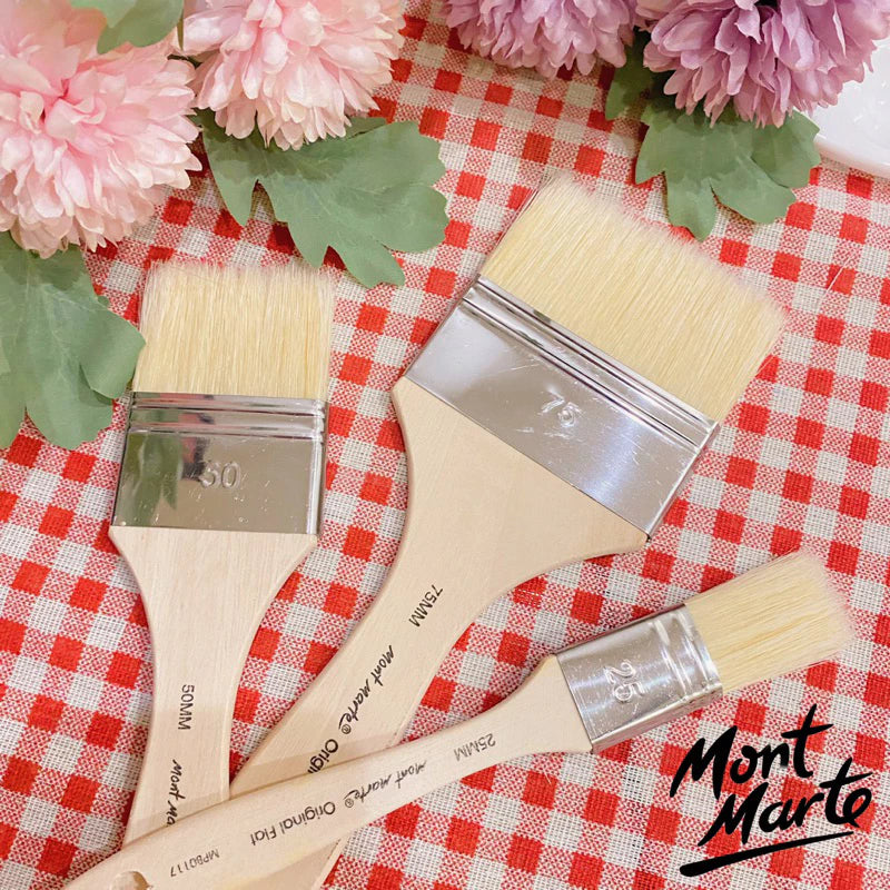 Mont Marte Boar Bristle Flat Paint Brush