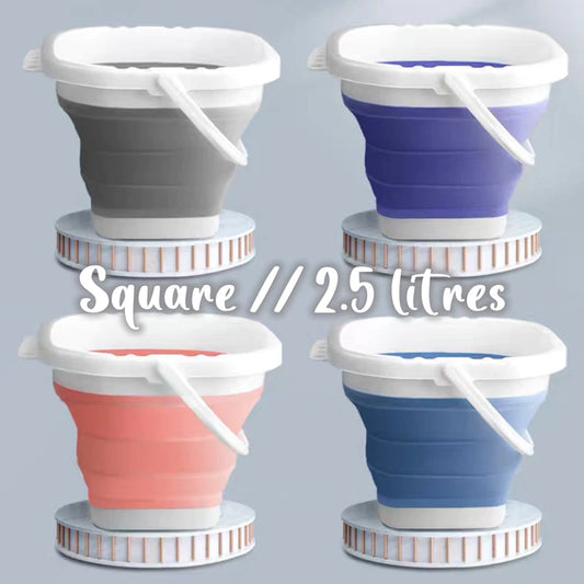 Silicon Foldable Painting Bucket + Brush Holder