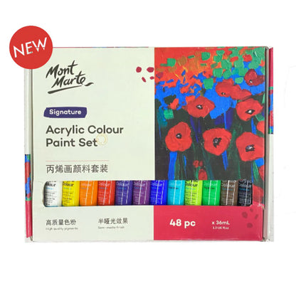 Mont Marte Acrylic Color Paint Set 36ml 48pcs