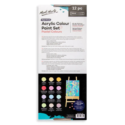 Mont Marte Pastel Acrylic Color Paint Set 36ml 12pcs