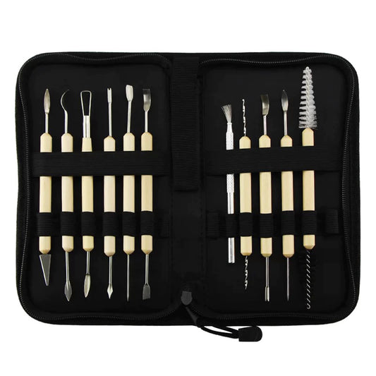 Wooden Stainless Steel Modelling Tools Set 3