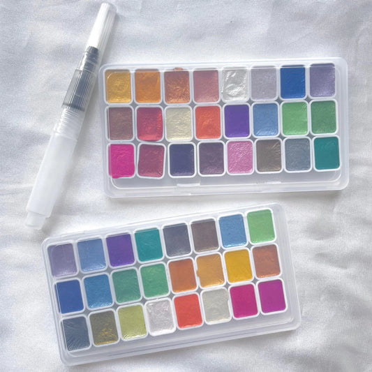 Pearlescent Watercolour Pan Set 1ml 24pcs