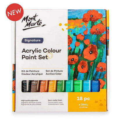 Mont Marte Acrylic Color Paint Set 36ml 18pcs