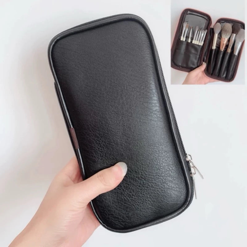 Leather Paint Brush Pouch