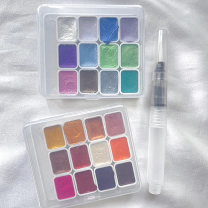 Pearlescent Watercolour Pan Set 1ml 12pcs