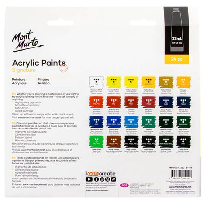 Mont Marte Acrylic Color Paint Set Signature 12ml 24pcs