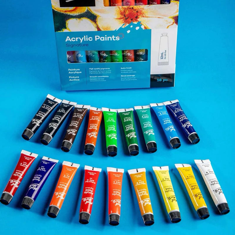 Mont Marte Acrylic Colour Paint Set Signature 12ml 18pcs