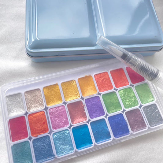 Pearlescent Watercolour Pan Set 1ml 24pcs