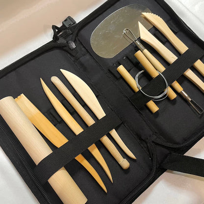 Wooden Stainless Steel Modelling Tools Set 2