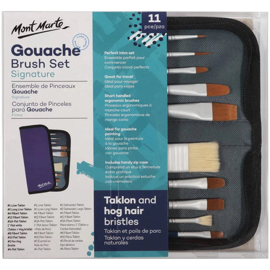 Mont Marte Signature Gouache Brush Set