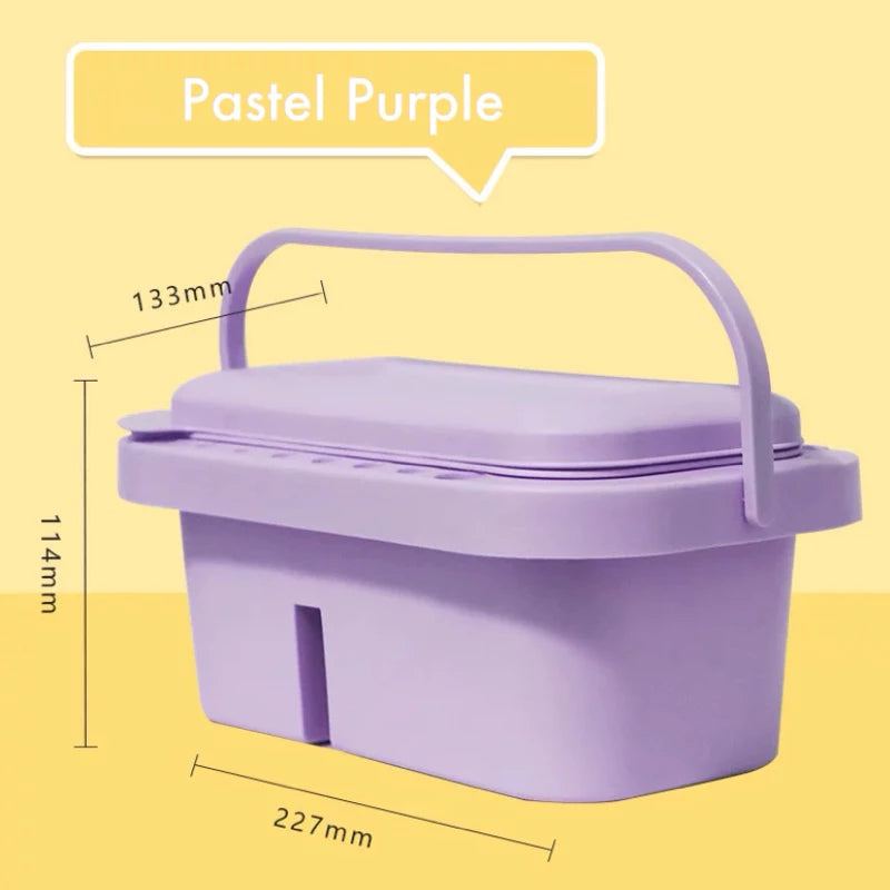 Multifunctional Paint Brush Bucket Storage Box + Brush Holder