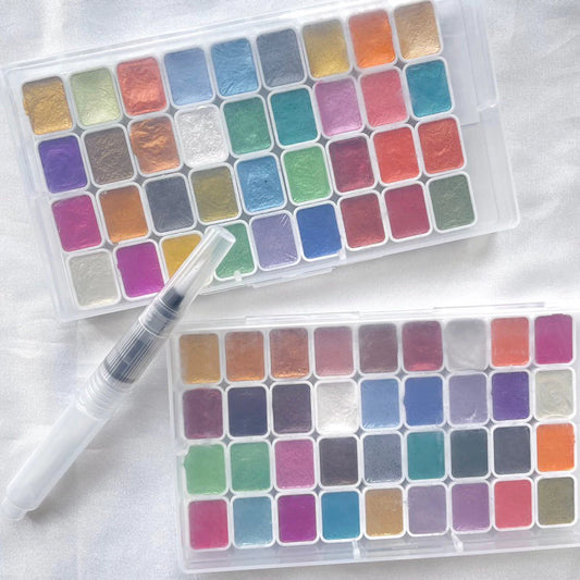 Pearlescent Watercolour Pan Set 1ml 36pcs