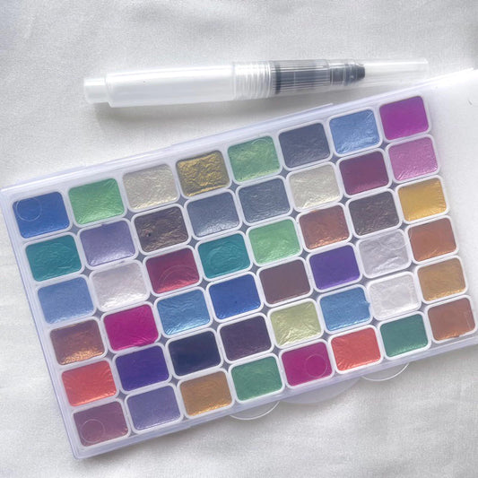 Pearlescent Watercolour Pan Set 1ml 48pcs