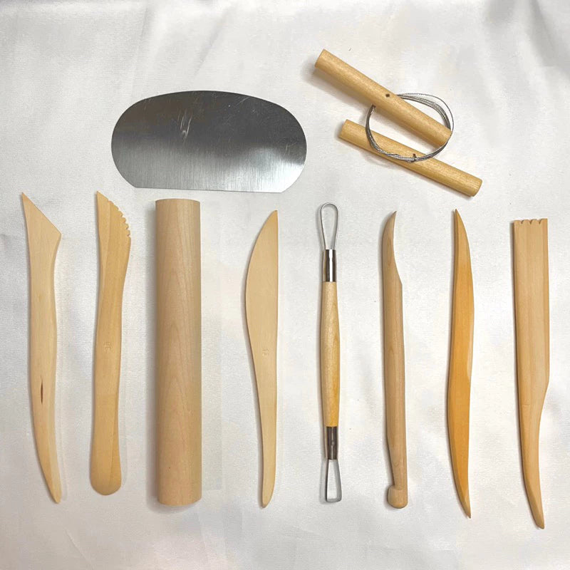 Wooden Stainless Steel Modelling Tools Set 2