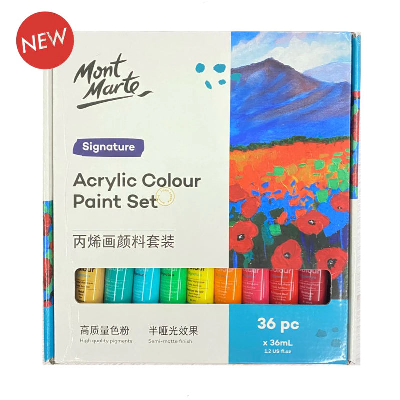 Mont Marte Acrylic Color Paint Set 36ml 36pcs