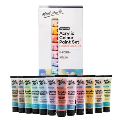Mont Marte Pastel Acrylic Color Paint Set 36ml 12pcs