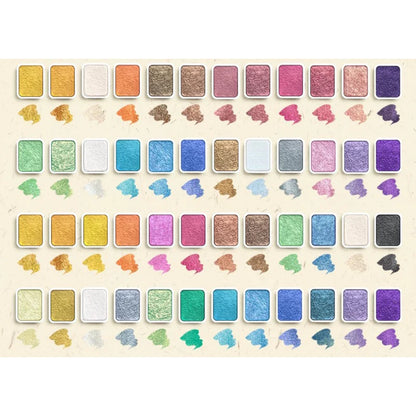 Pearlescent Watercolour Pan Set 1ml 48pcs