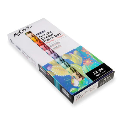 Mont Marte Pastel Acrylic Color Paint Set 36ml 12pcs