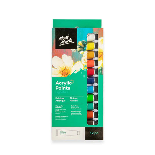 Mont Marte Acrylic Color Paint Set Signature 12ml 12pcs