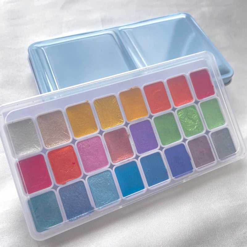 Pearlescent Watercolour Pan Set 1ml 24pcs
