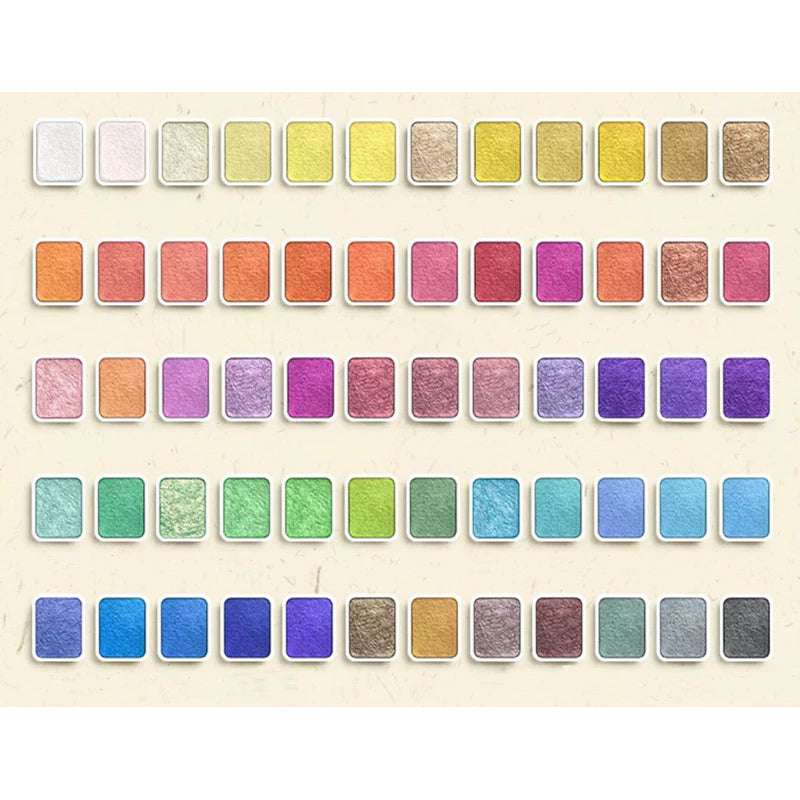 Pearlescent Watercolour Pan Set 1ml 60pcs