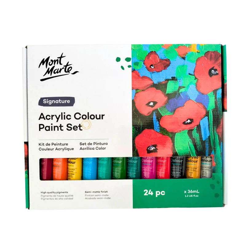 Mont Marte Acrylic Color Paint Set 36ml 24pcs