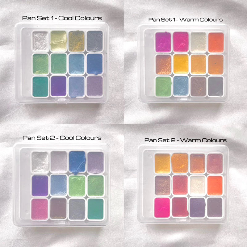 Pearlescent Watercolour Pan Set 1ml 12pcs