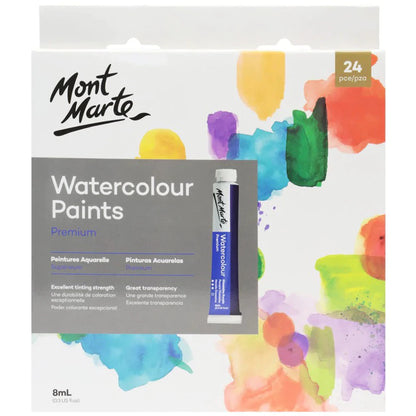 Mont Marte Watercolour Paints Premium Set 8ml 24pcs