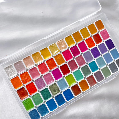 Pearlescent Watercolour Pan Set 1ml 60pcs