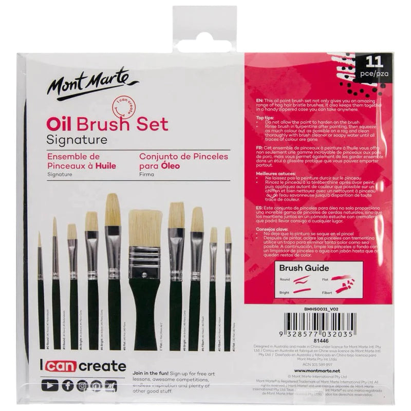 Mont Marte Signature Oil Brush Set