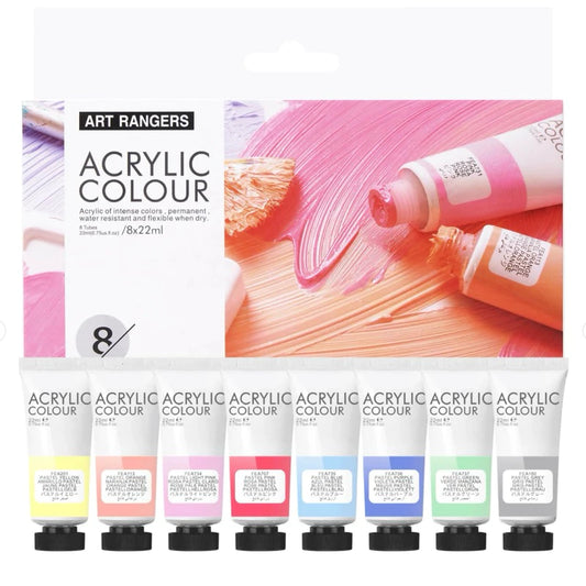 Art Ranger Studio Acrylic Paint Pastel Set 22ml 8pcs