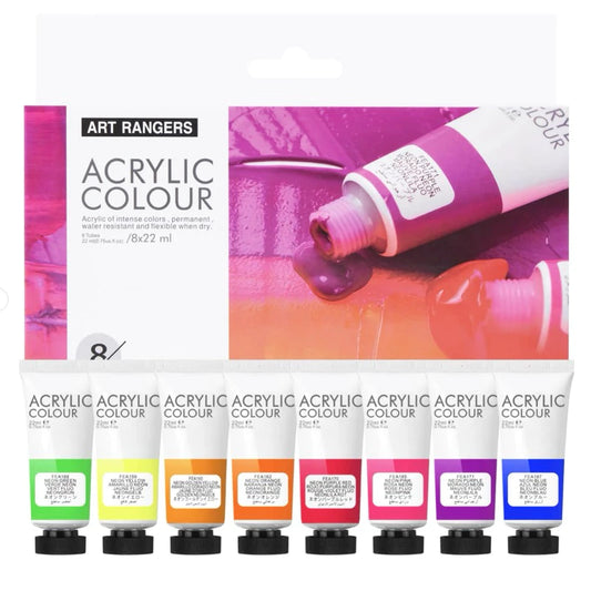 Art Ranger Studio Acrylic Paint Neon Set 22ml 8pcs