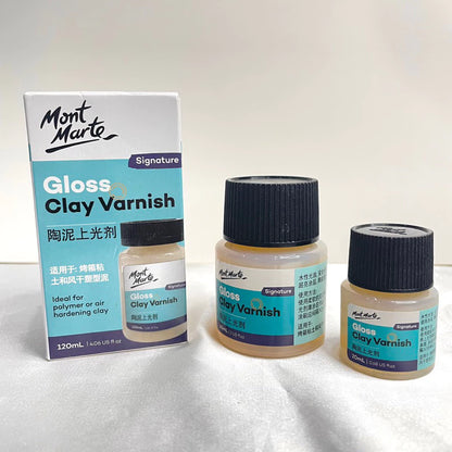 Mont Marte Gloss Clay Varnish Signature 20ml, 60ml & 120ml