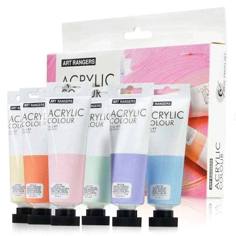 Art Ranger Studio Acrylic Paint Pastel Set 75ml 6pcs