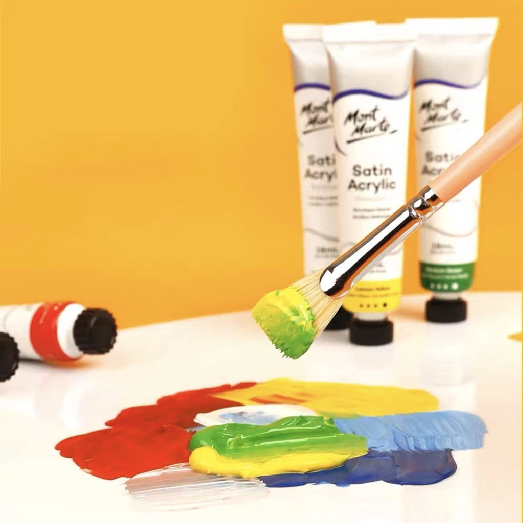 Mont Marte Satin Acrylic Paint Set 18ml 8pcs