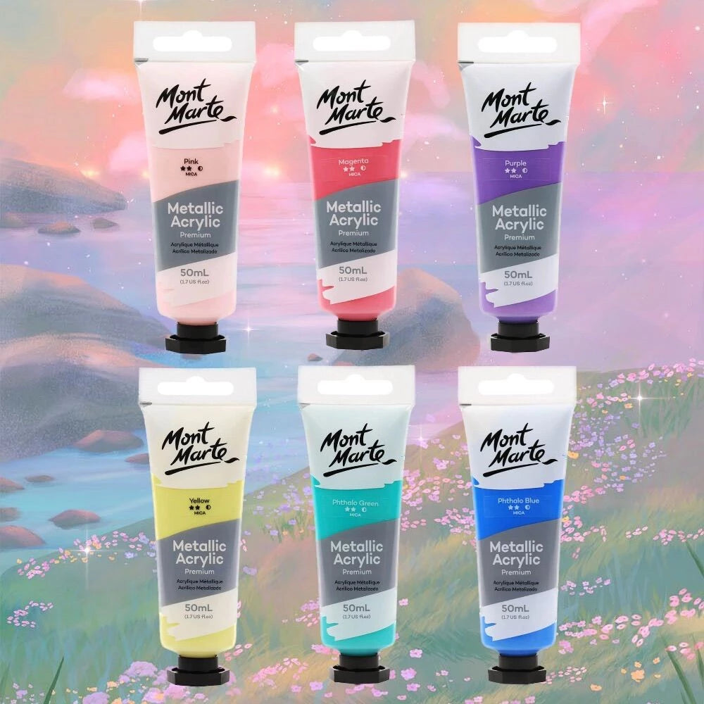 Mont Marte Metallic Acrylic Paint 50ml