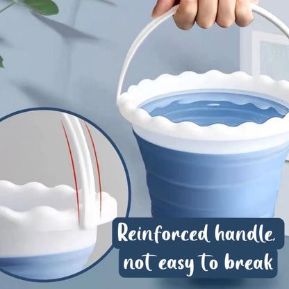 Silicon Foldable Painting Bucket + Brush Holder