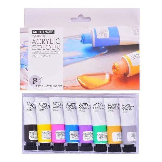 Art Ranger Studio Acrylic Paint Metallic Set 22ml 8pcs