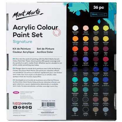 Mont Marte Acrylic Color Paint Set 36ml 36pcs