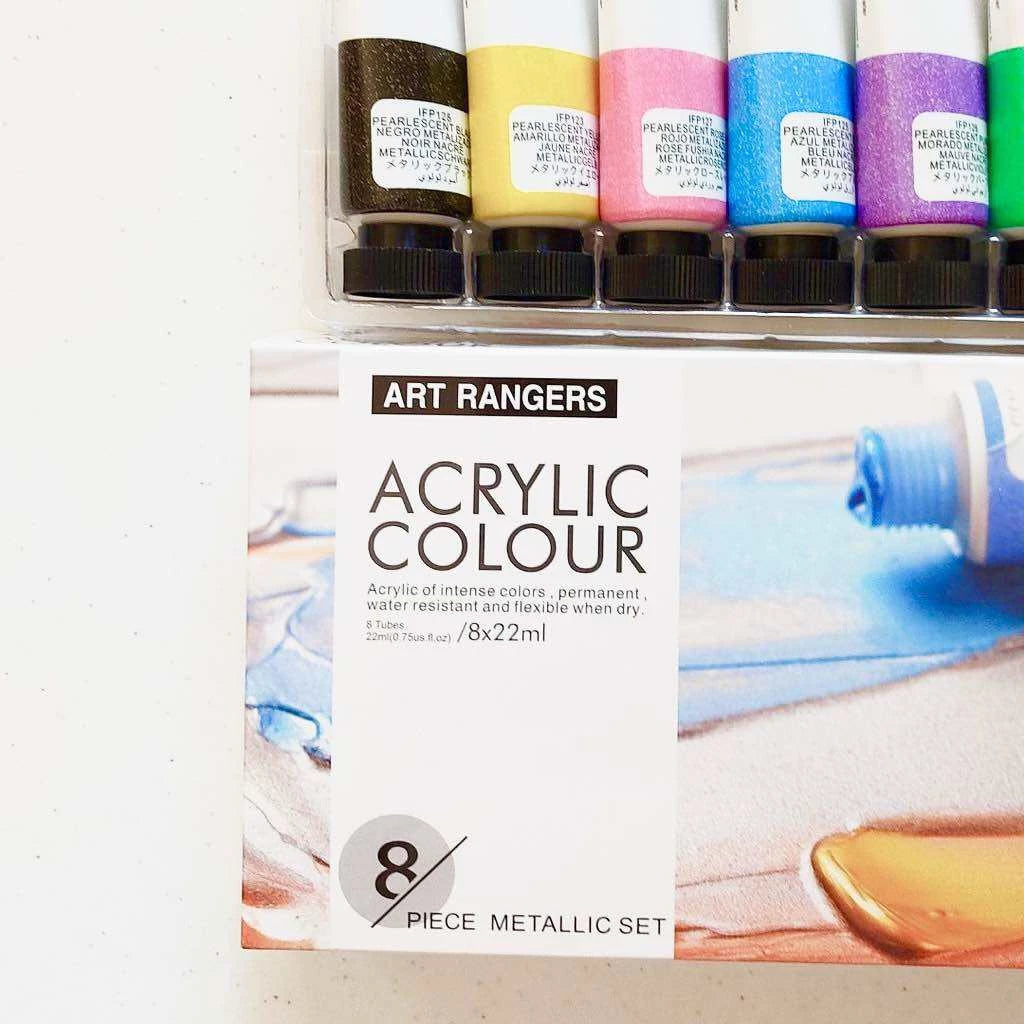 Art Ranger Studio Acrylic Paint Metallic Set 22ml 8pcs