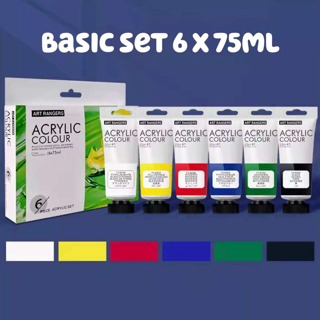 Art Ranger Studio Acrylic Paint Set 75ml 6pcs